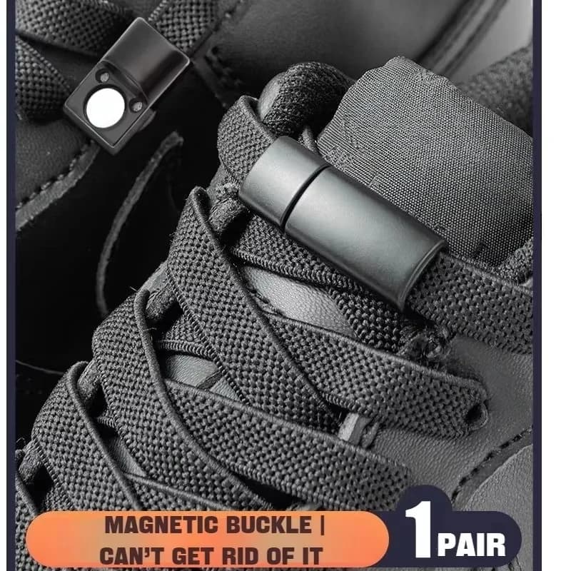 No Tie Shoelace Magnetic Lock Shoelaces Without Ties Flat Elastic Shoe Laces Sneakers Boots Rubber Bands for Shoes Accessories