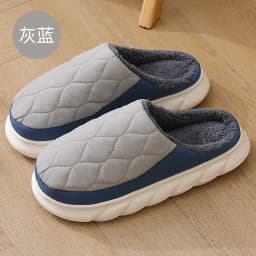 Shevalues Fur Plush Men Slippers Warm Fluffy House Slippers Men Winter Cotton Slippers Outdoor Anti-slip Fashion Fuzzy Slippers