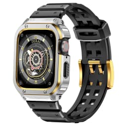 Stainless Steel case+silicone strap For Apple Watch Band 45mm 44mm 44 mm iwatch 4 5 SE 6 Cover bracelet apple watch serie 7 45mm