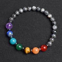 7 Chakra Bracelet Natural Gem Stone Beads Bangle Women Crystal Healing Anxiety Jewellery Mandala Yoga Meditation Bracelets Gift