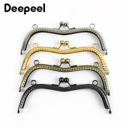 1/2/5Pcs 19cm Metal Embossed Bags Handle Purse Frame Kiss Clasp Handbag Wallet Clourse Clip DIY Sewing Brackets Bag Accessories