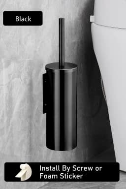 Toilet Brush High Quality Wall Mounted 304 Stainless Steel Cleaning Tools No Drill Bathroom Accessories WB8713