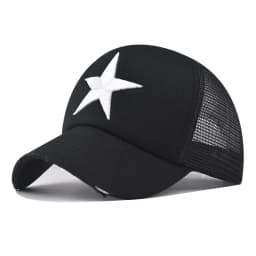 Hot Sale Unisex Adjustable Mesh Cap Casual Plain Embroidery Five-Star Cotton Baseball Cap Summer Trucker Hat for Women And Men