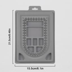 Flocked Bead Board Bracelet Necklace Beading Organizer Tray Design Measuring Tool for DIY Jewelry Making Craft Accessories