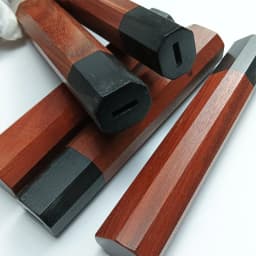 1piece Red Sandalwood + Ebony Octagonal Knife Handle for DIY Semi-finished Damascus Knife Handle Material Kitchen Knife Handle
