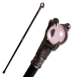 10 Colors Silver Alloy Dragon Claw Crystal Ball Walking Cane Detachable Vintage Walking Stick Cosplay Party Prop for Men Women