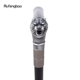 Silvery Bear Head Handle Decorative Stick Decorative Cane for Halloween for Cosplay and Parties Cane 93cm