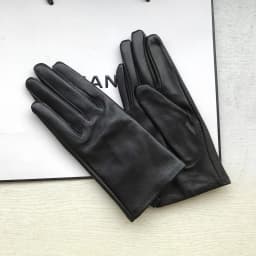 Ladies Sheepskin Gloves Classic Solid Color Real Leather Spring Velvet Lining Cycling Driving Gloves Autumn Winter