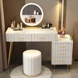 Women Pink Dressing Table Makeup Chair Modern Bedside Cosmetics Dressing Table Bedroom Cabinet Vestidores Postmodern Furniture