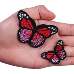 2PCS 21Color Butterfly Embroidered Patch Badges Iron On Patches For Clothing Thermoadhesive Patches On Clothes Sewing Appliques