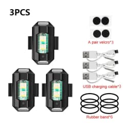 Universal Strobe Light for Motorcycle USB Car Warning Lamp LED Anti-Collision Bike Drone Night Flying Mini Flashing Signal Light