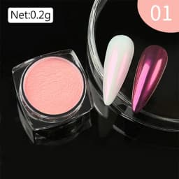 1pc 19Colors Nail Glitter Mirror Powder Chrome Solid Dust Pigment Metallic Effect Nail Art UV Gel Polish Decoration Accessories
