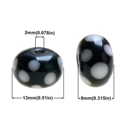 Black Color Series 2/4/6PCS/LOT Mixed Style Handmade Lampwork Glass Beads For Crafts Charm Bracelets/Earring DIY Jewelry Making