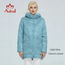 2022 Astrid winter jacket women Plus Size ontrast color Waterproof fabric with cap thick cotton clothing warm women parka M-2090