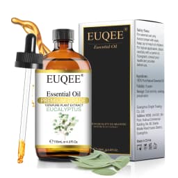 EUQEE 118ML Lavender Jasmine Eucalyptus Vanilla Peppermint Essential Oils with Glass Dropper|Aromatherapy, Humidifier,DIY Soap
