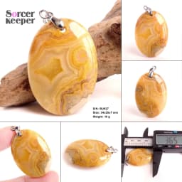 High Quality Pendentif Real Natural Crazy Lace Agate Stone Pendant Chains Necklace For Women's & Men's Jewelry Making BK996H