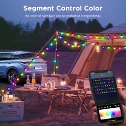 LED Fairy Light String USB DC5V Dreamy Color RGB IC LED Round Ball String Light Christmas Party Birthday Decoration Light