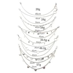 Punk Rock Layered Chain Belts Metal Keychains for Men Women Waist Key Wallet Jeans Hip-hop Pants Belt Chains Clothes Accessories