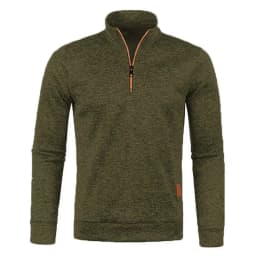 Men's Knitted Sweatshirts Casual Thicker Half Zip Pullovers For Male Hoody Man Solid Color Turtleneck Sweater Coats BSD-ZW118