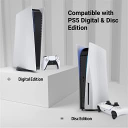 Cooling Fan for PlayStation 5 Console Disc and Digital Editions High-Speed Silent Fan with LED Light for PS5 Accessories