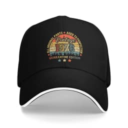Born in 1976 vintage age 50 years old funny 50th birthday Accessories Men Women Baseball Caps Dad Hat Classic Travel Headwear