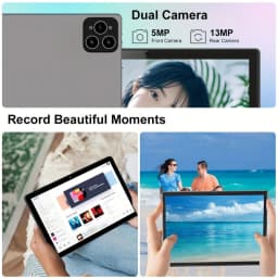 KOOMDIGI T40 10.1 Inch Tablet PC Android 13 4G LTE Octa Core 12GB RAM (4GB+8GB) 128GB ROM IPS Screen 5MP+13MP Dual Camera 2.4G+5G WiFi 5000mAh Battery