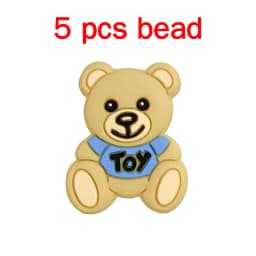5pcs Silicone Pacifier Chain Cartoon Beads Baby DIY Care Nipple Chain Ornaments Parts