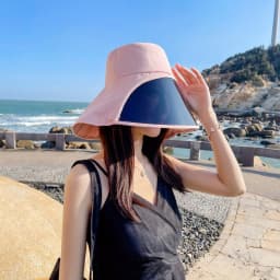Wide Brim Full Face Cover Bucket Hat for Women Summer Beach Sun Hat with UV Protection Visor Flap Fisherman Cap Outdoor Sports
