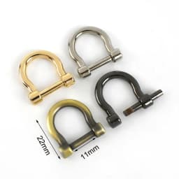 5Pcs Detachable Screw D Buckle U Ring Metal Bag Chain Adjuster Hanger Hooks Clasp Handle Connector DIY Bags Hardware Accessories