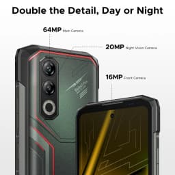 DOOGEE Blade20 Plus Rugged Smart Phone Helio G100 11800mAh Battery 48GB RAM(6+42) 256GB ROM Android 16 64MP AI Main Camera NFC Widevine L1 Support Mobile Phones