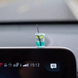Funny Mini Drink Cup Car Ornaments Cute Simulation Iced Americano Iced Tea Drink Car Center Console Decorations Diy Crafts Gifts