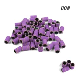 1000pcs Nail Sanding Bands Nail Drill Bit Caps Accessories for Manicure Gel Polish Removing Manicure Tool 80# 120# 180# 240# Set