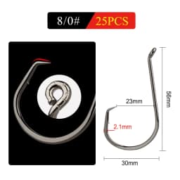FTK 1/0#-8/0#25PCS 1#-4#50PCS Fishing Octopus Circle Hook Carbon Chemically Sharpened Hooks Fishing Tackle Fishing Hooks