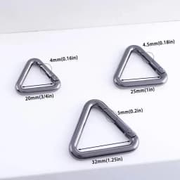5pcs Triangle Key Ring, Spring Snap Clip Hook Trigger Keychain Kettle Buckle for Bags Purses