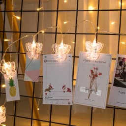 LED Photo String Lights Battery Powered Christmas Fairy Twinkle Lights with Clips for Hanging Picture Bedroom Wall Wedding Decor