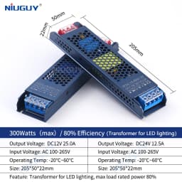 Lighting Transformer AC/DC12V 24V LED Power Supply 60W 100W 200W 300W 400W 500W LED Driver Converter for Slim LED Strip Lighting