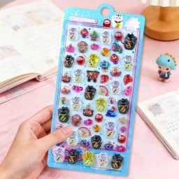 2 pcs Japanese Style Lucky Cat Drop 3D Relief Stickers Scrapbooking Diy Journal Stationery Sticker Deco School Supplies Gift