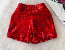 Basics Vintage High Waist Chic Glitter Sequin Short Pants Hotsweet Fashion Streetwear Club High Street Women Casual Clothing