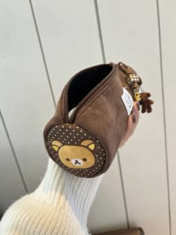 New Original Embroidered Cartoon Bear Passport Bag Versatile Large-capacity Document Storage Bag Portable Travel Cute Coin Purse