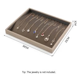 PU Leather Jewelry Display Tray for Drawer Counter Top Pendant Earrings Necklace Ring Organizer Bracelet Holder Storage Showcase