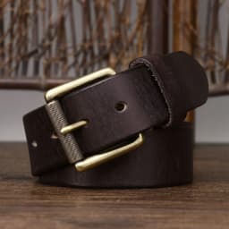 4.0CM Thick Cowhide Copper Buckle Genuine Leather Casual Jeans Thickened Belt Men High Quality Retro Luxury Male Strap Cintos