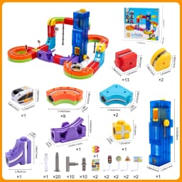 Kids Anti-Gravity Magnetic Attraction Track Train with Car Lift Electric Train Building Toy Changeable Magnetic Magic Rail Cars