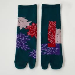 Women Colorful Jacquard Two-Toed Socks Combed Cotton Soft Breathable Split Toe Socks Funny Chic Plants Leopard Striped Tabi Sock