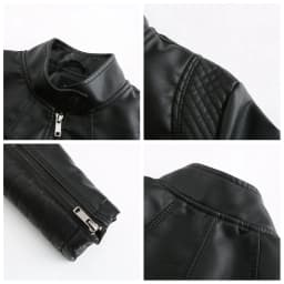 2026 New Women's Slim Leather Jacket, Stand-up Collar, Zipper Stitching, Monochromatic PU Coat, Fashion Clothing.