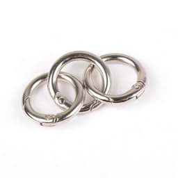 2Pcs Silver Metal Spring O-Ring Buckles Clips Carabiner Purses Handbags Buckles Round Push Snap Hooks DIY Accessories