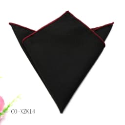 Solid Striped Brown Pocket Square 23CM Cotton Men's Suit Handkerchief Groom Host Hanky Wedding Party Chest Tie Suit Accessories