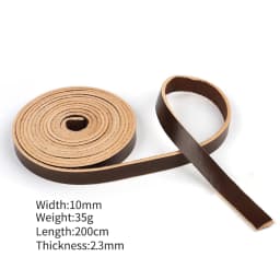 1 Roll 2 Meters DIY Genuine Leather Strips for Bag Accessories Belt Handle Crafts Making Cow Leather Strap Braided Threads