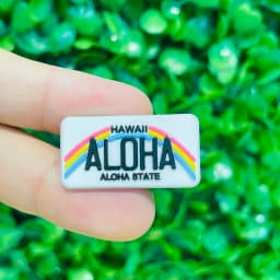 1-23Pcs Parrot Aloha Hawaii Summer Vibes DIY Kids Shoes Button Charms Hula Flowers PVC Buckle Clog Decorations