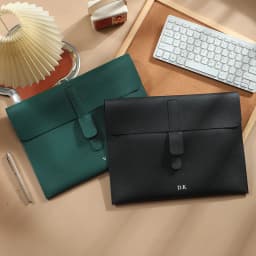 Business PU Leather A4 Document Bag Personlized Wholesale Luxury 13 Inch Laptop Bag Custom Name Office Storage Bag Folder Sleeve