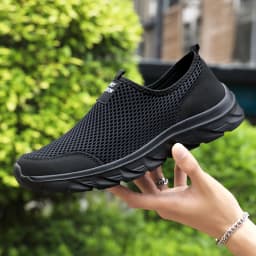 Plus Size 39- 47 Summer Men Half Slippers Lightweight Casual Shoes Outdoor Male Flat Slippers Anti-slip Mesh Slip on Loafers